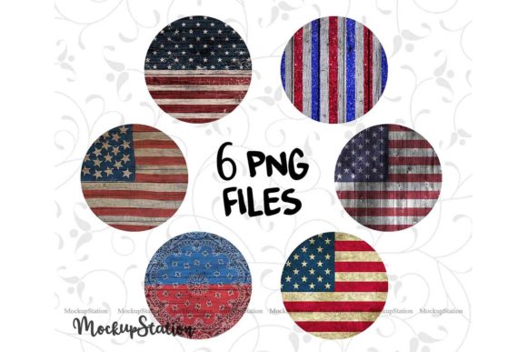 Download USA Flag Circle Wood Background Bundle - Background bundle Collection