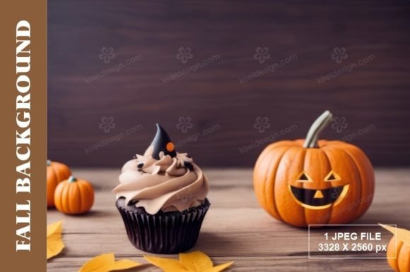 Download Fall Cupcake Background 02 - Cupcake Collection