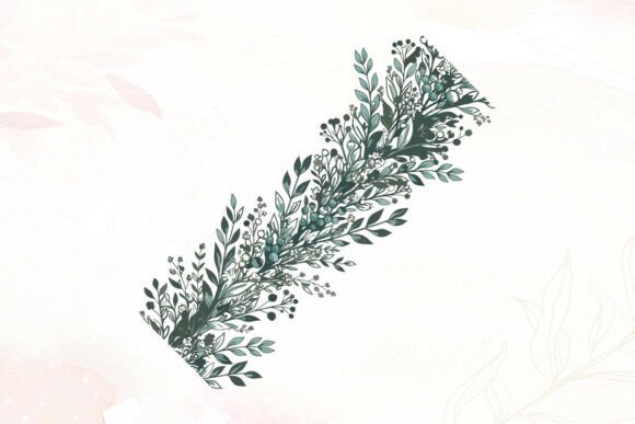 Download Botanical Border with Green Leaves - Border Collection