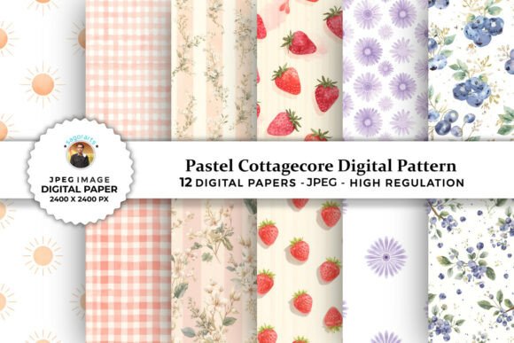 Download Pastel Cottagecore Digital Pattern - Digital pattern Collection