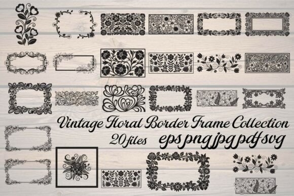 Download Vintage Floral Border Frame Collection - Border Collection