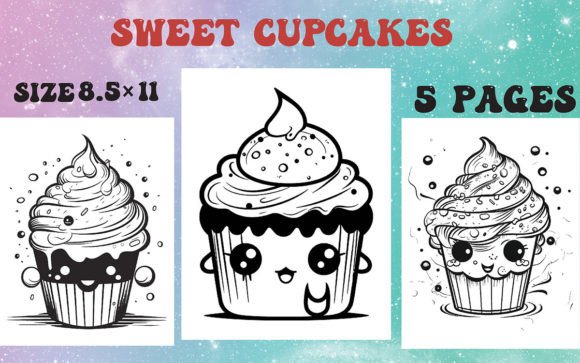 Download Sweet Cupcakes Coloring Book Clip Art - Cupcake Collection