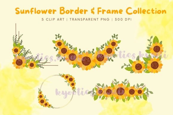 Download Sunflower Border and Frame Collection - Border Collection