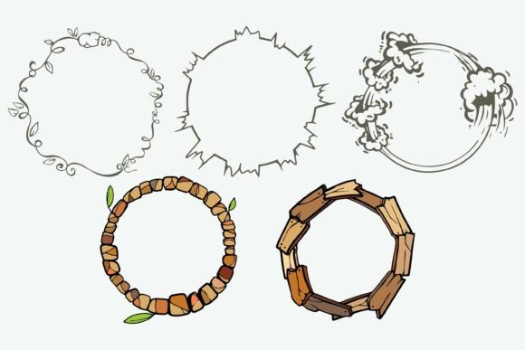 Download VECTOR COMIC NATURE FRAME BORDER PACK - Border Collection