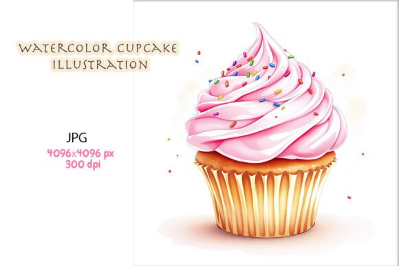 Download Watercolor Cupcake, Illustration - Premium Resources