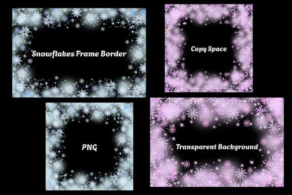 Download Snowflakes Frame Border Background - Border Collection
