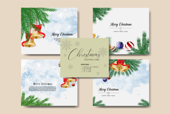 Download 4 Christmas Greeting Card Bundle - Christmas greeting Collection