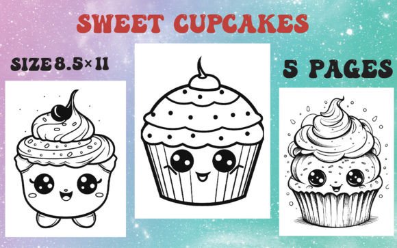 Download Sweet Cupcakes Coloring Book Clip Art - Cupcake Collection