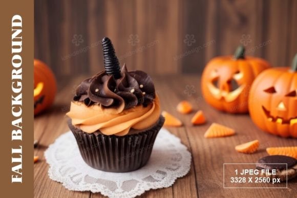 Download Fall Cupcake Background 01 - Cupcake Collection