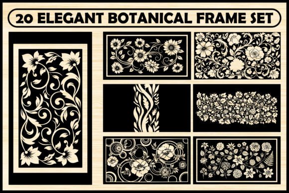 Download 20 Elegant Botanical Frame SVG Bundle - Elegant botanical frame Collection