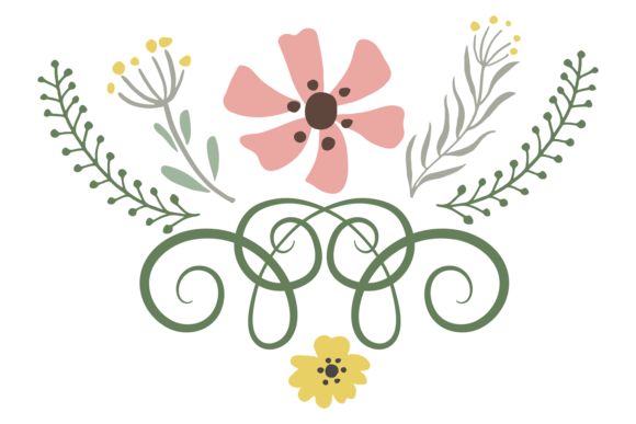 Download Elegant Botanical Border. Curled Green B - Border Collection
