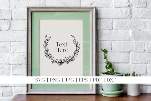 Download Leaf Wreath Frame | Botanical Border - Border Collection
