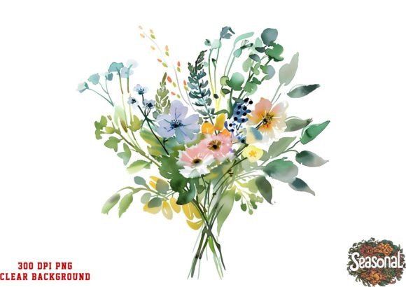 Download Watercolor Floral Border PNG. Wildflower - Border Collection