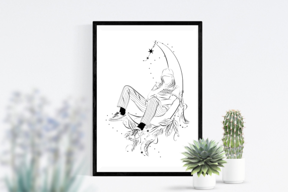 Download Wall Art, Moon, Printable Art, Line Art - Wall Collection