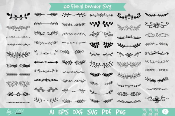 Download 60 Floral Divider Svg Leaf Border Png - Border Collection