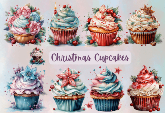Download Christmas Cupcakes Png Clipart - Cupcake Collection