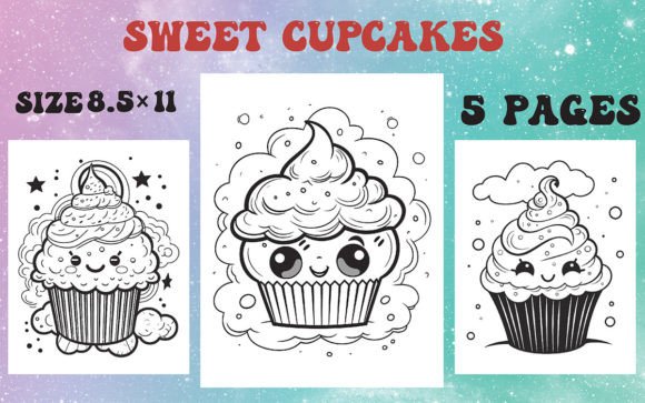 Download Sweet Cupcakes Coloring Book Clip Art - Cupcake Collection