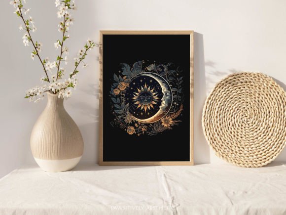 Download Celestial Sun &amp; Moon Printable Wall Art - Wall Collection