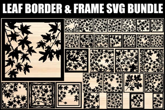 Download Leaf Border &amp; Frame SVG Bundle - Border Collection