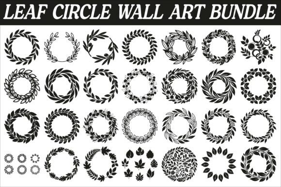 Download Minimal Leaf Circle Wall Art Design - Wall Collection